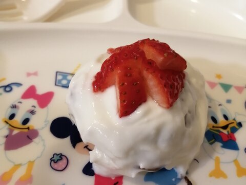 【離乳食】ヨーグルトクリームのショートケーキ